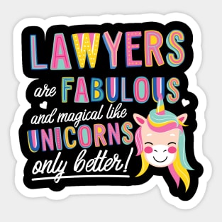 Lawyers are like Unicorns Gift Idea Sticker